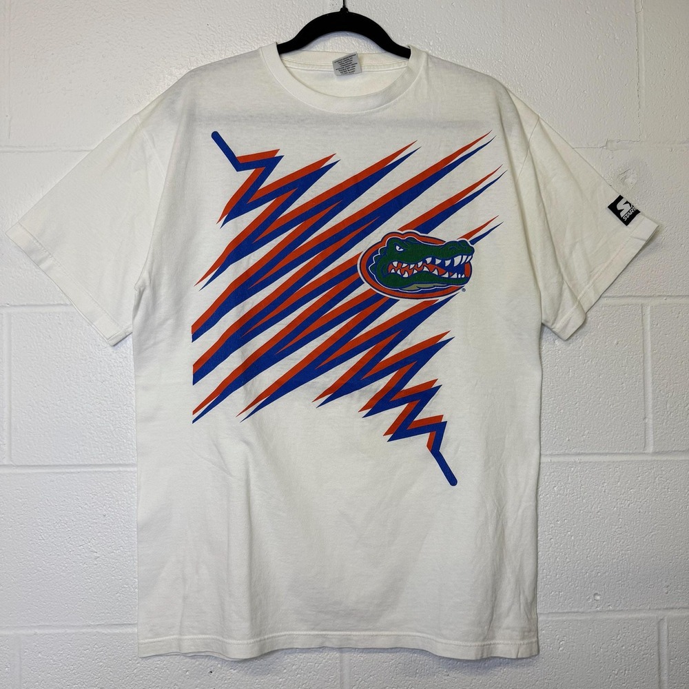 Vintage Florida Gators Shirt Mens M White NCAA Starter Football AOP 90s
